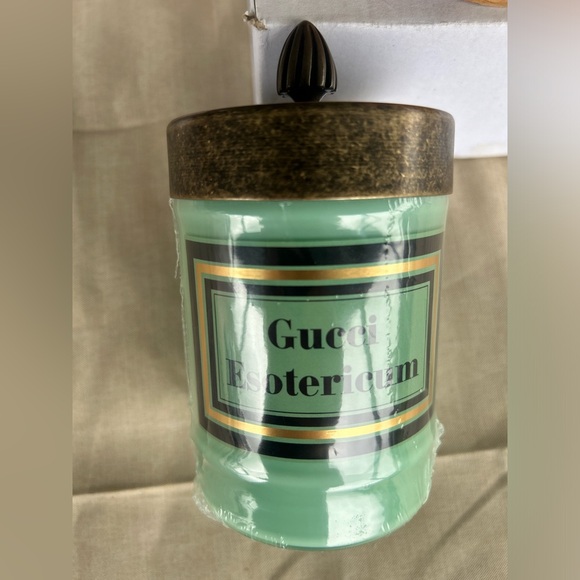 Gucci Other - NEW Gucci ‘Esotericum’ Scented Candle Aqua Green Murano Glass Jar